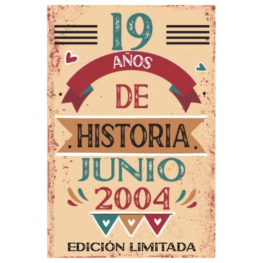 19 Años De Historia Junio 2004: Libro de visitas, cuaderno, 110 páginas de felicitaciones, idea de regalo, regalo Para la esposa, novia, mujer, La madre