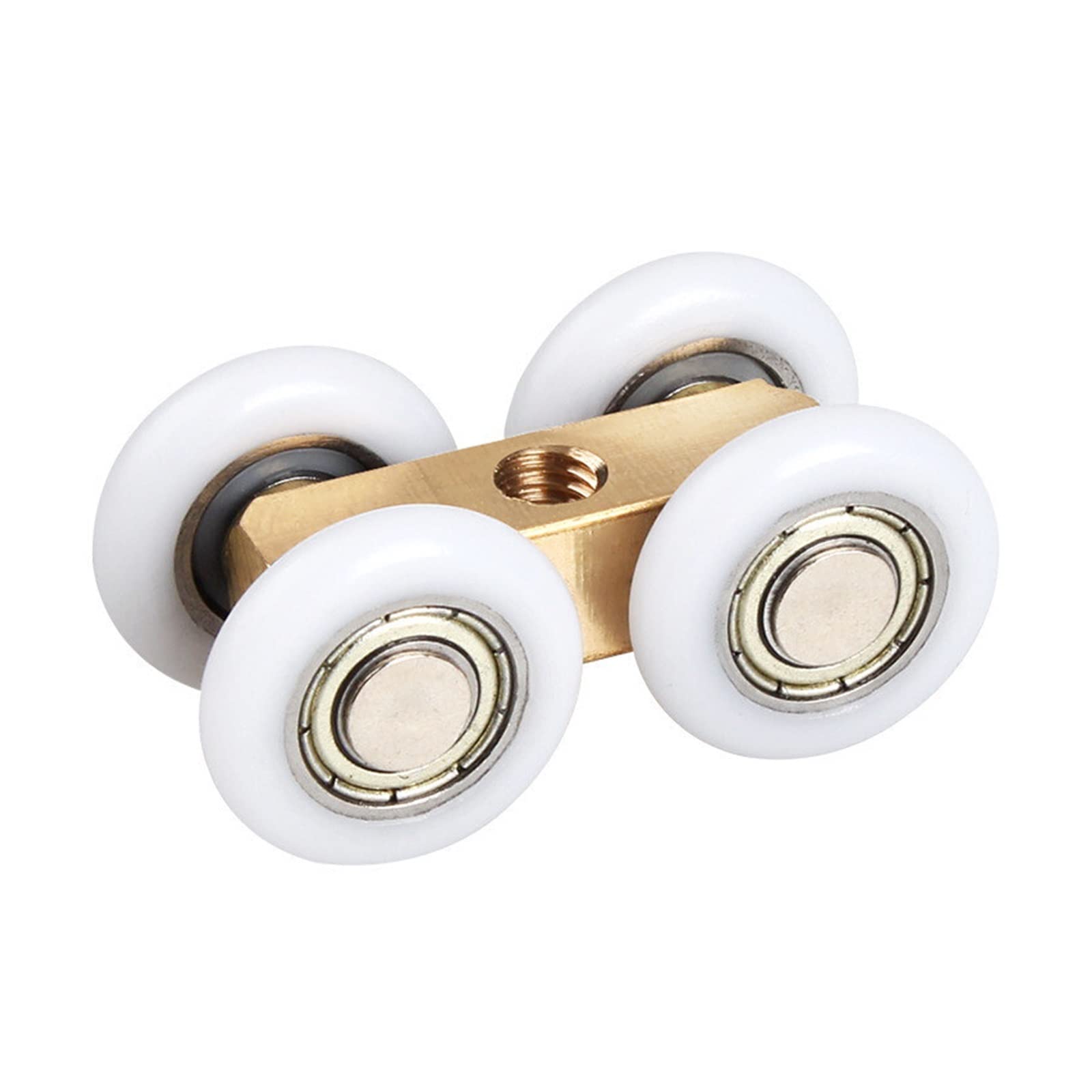 Shower Door Rollers， Rodillo de polea Colgante de Cuatro Ruedas de Cobre for Cuarto de Ducha, Puerta corrediza de Vidrio for baño, rodamiento, Puerta de Inodoro, 1 Uds.