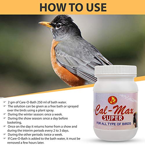 Image of Pet Care International (PCI) 100% Water Soluble Cal Max Super Provide Essential Calcium Healthy Bird Breeding Healthcare (100 Grm, Cal Max Super)