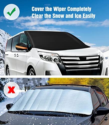 Image of YeewayVeh Truck Windshield Cover for Ice and Snow, XL ((74 inch x 46 inch)