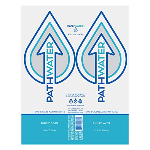 PATHWATER Still Purified Bottled Water, Made in Eco-Friendly Reusable Aluminum Bottles, BPA-Free, Recyclable Water Bottles Can be Reused for Months, 25 FL OZ (Pack of 9) - Thumbnail 7