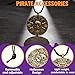 Spooktacular Creations Halloween Pirate Coin Necklace Pirate Skull Necklace Accessories for Men Women Halloween Cosplay, Pirates Costume, Halloween Dress Up Party Favors