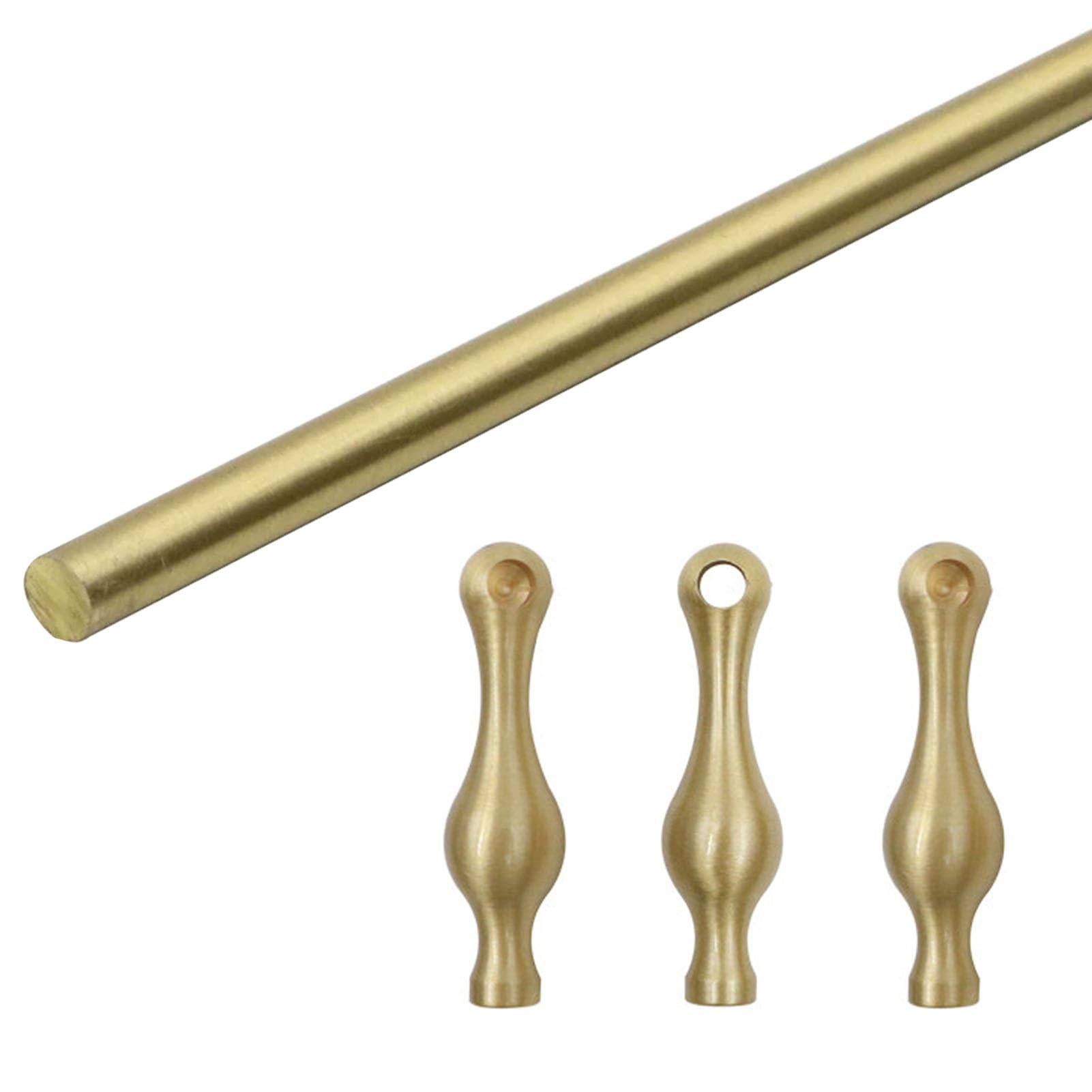 Solid Brass Shelf Rail Bar & Small Vertical Upright Set, Universal Wall Shelves Railing for Bathroom Closet RV, Prevent Falling Gallery Guardrail(Style A,13in/33cm)