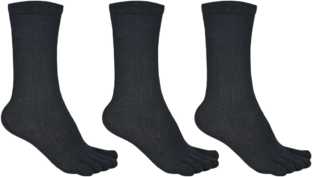 NORFOLK Bruges Merino Wool Walking Toe Socks, Lightweight and Blister-Free Comfort, 3 pack