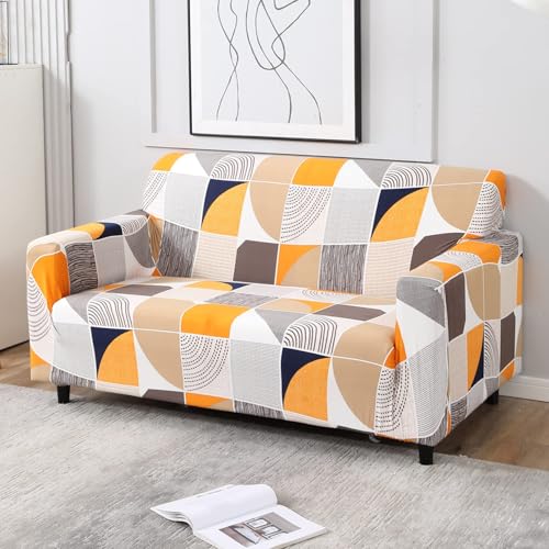 Image of HOKIPO Elastic 2 Seater Sofa Cover Stretchable Slipcover (NEW-4094-D4)