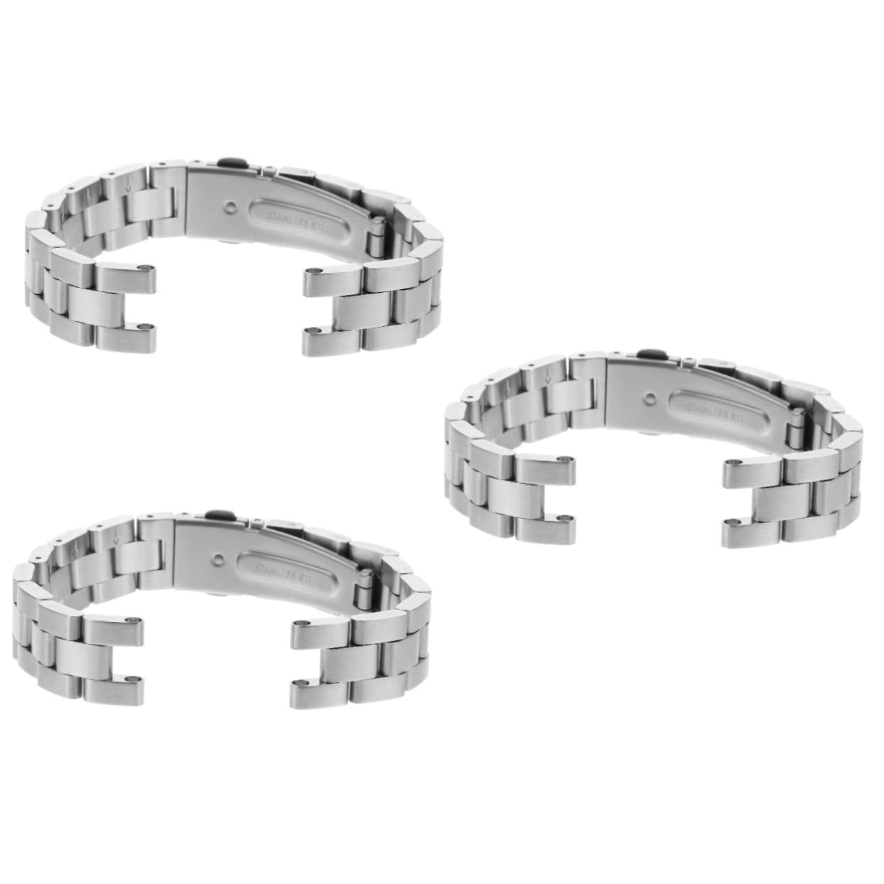 3pièces Bracelet Inoxydable Pour Montre Connectée Élégant Et Confortable Pour Sport Occasions Professionnelles