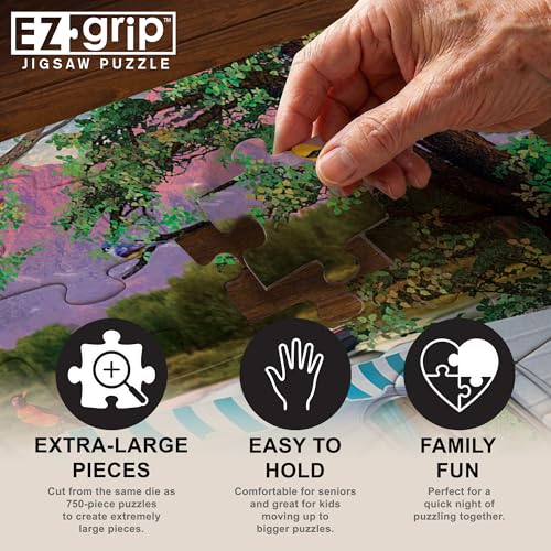 MasterPieces - Rompecabezas de 300 piezas, gran tamaño, piezas EZ Grip, Leisure Lake, Tema Camping miniatura 3
