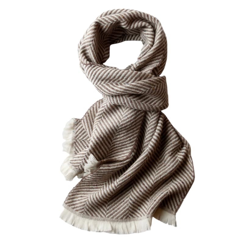 Wool Scarf for Women, 100% Lamb Wool Scarves Winter,Herringbone Luxury Scarf with Gift Box