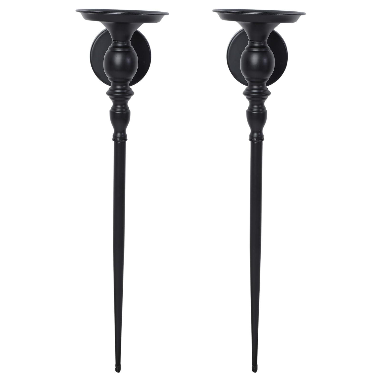 XAGMODSHN Of 2 Elegant Large Wall Mounted Metal Sconces for Home Decors Black Iron Hanging Holder Candlestick Romance Lighting Fixtures
