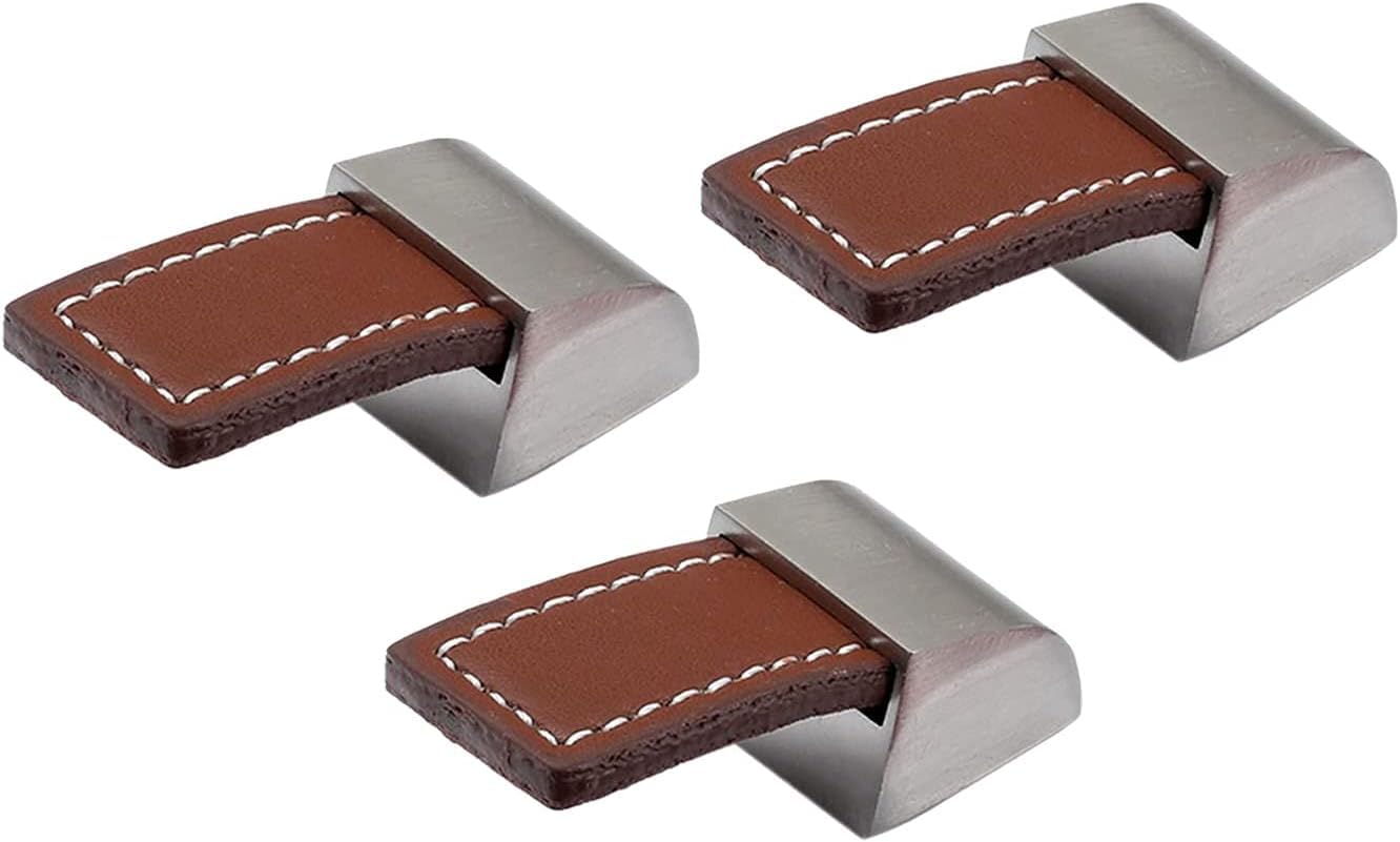 Kuayeocf 3Pcs Drawers Pull Modern Cabinet Kitchen Handles Pulls Knobs For Door Cabinets Wardrobe(,Single Hole)