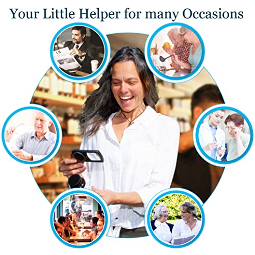 Premium Pocket Magnifying Glass with LED Light 3X; Small EasY Magnifier Hand Held Lighted Magnify Glasses for Reading Tiny Print, Menu, Pill Bottles; Mini Lens for Visually Impaired A Low Vision Aid 4 Premium Pocket Magnifying Glass with LED Light 3X; Small EasY Magnifier Hand Held Lighted Magnify Glasses for Reading Tiny Print, Menu, Pill Bottles; Mini Lens for Visually Impaired A Low Vision Aid - Image 5