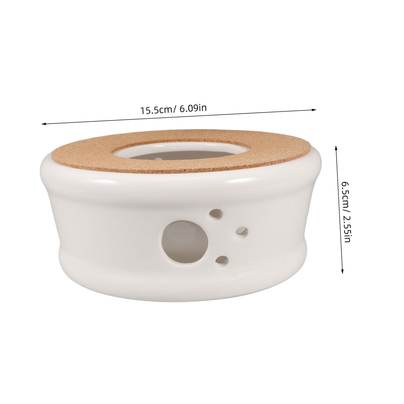 HAKIDZEL Teapot Warmer Tea Light Candle Holder Ceramic Teapot Heater Quick Heat Base Perfect for Tea Gathering