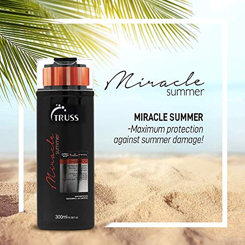 Truss Miracle Summer Shampoo - Protects Hair From Sun, Wind, Salt Damage, Chlorine Damage, Revitalizes, Repairs, Stops Color Fading, Adds Shine - Daily Use For All Hair Types #TOP4