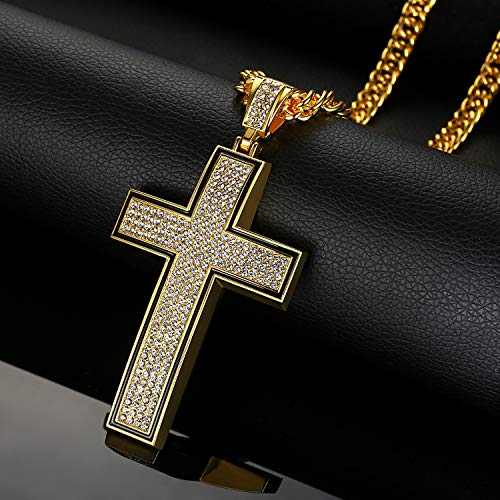 NYUK Costume Gold Chain for Men with Cross4