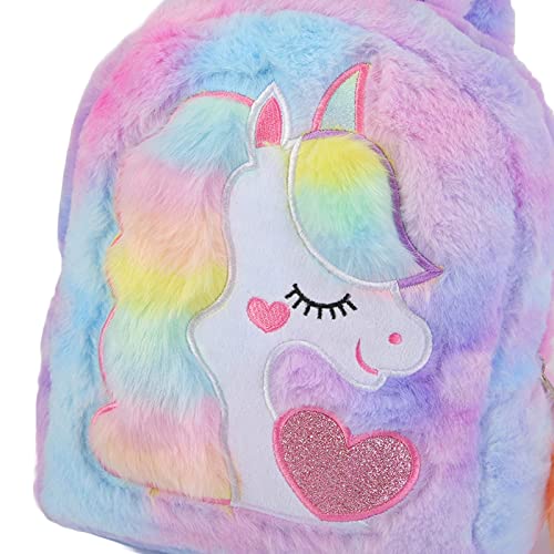 Image of Kaushiki Enterprises Unicorn fur bag /backpack /school bag /birthday return rakhi gift