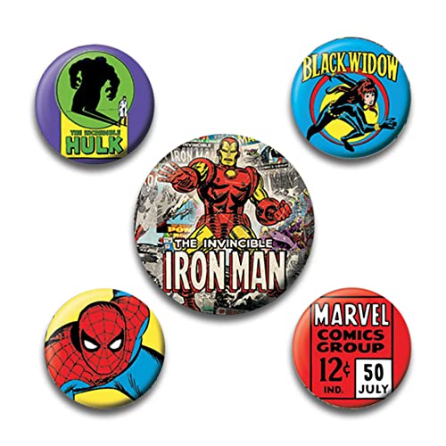 Pyramid International Marvel Retro Iron Man Badge, Multi-Colour, 10 x 12.5 x 1.3 cm