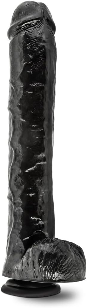 Eden Adult Sex Toys - 14 Inch Extra Long Big Black Dildo – 2.5" Wide Monster Cock with Strong Suction Cup - Realistic Feel Penis for Deep Vaginal & Anal Play - Pleasure Toy for Women Men & Couples