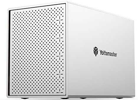 Yottamaster 5 Bay RAID External Hard Drive Enclosure, Aluminum USB RAID Enclosure for 2.5/3.5 Inch SATA HDD SSD Support 5 x 16TB, Mac Style Direct Attached Storage (DAS) - [PS500RU3]