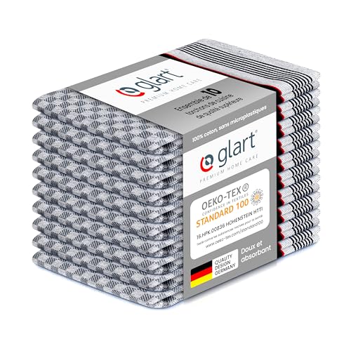 Torchons de Cuisine Robustes, Lot de 10, Noir