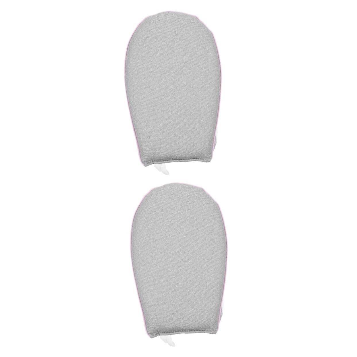 WHAMVOX 2pcs Steamer Mitt Ironing Gloves for Hand Grey Fits for Travel and Laundry Rooms Thickened Material for Safe Ironing