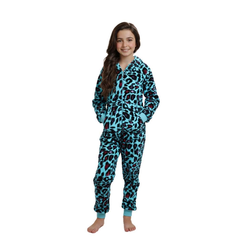 Pijama de leopardo para niñas de 5 a 13 años ideal para días de descanso en casa 7