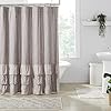 Vhc brands florette ruffled shower curtain 72×72  urban country home decor