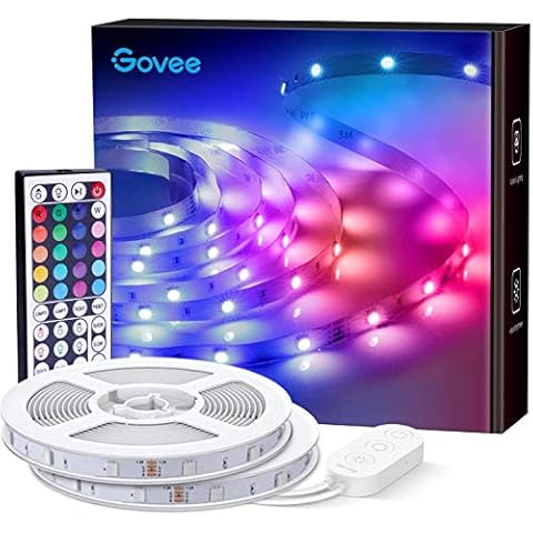 Govee LED Strip 20m, RGB LED Streifen, Farbwechsel LED Band mit IR Fernbedienung Cover