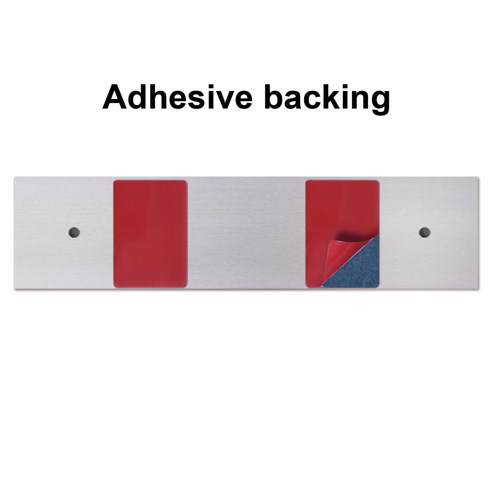 Lot de 5 supports de plaque signalétique murale ou de porte en aluminium avec ruban adhésif double face, pour département d'affaires, salle de réunion, numéro de pièce (argent, 5,1 x 20,3 cm)