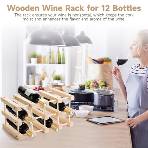 Soporte de Madera para 12 Botellas de Vino miniatura 2