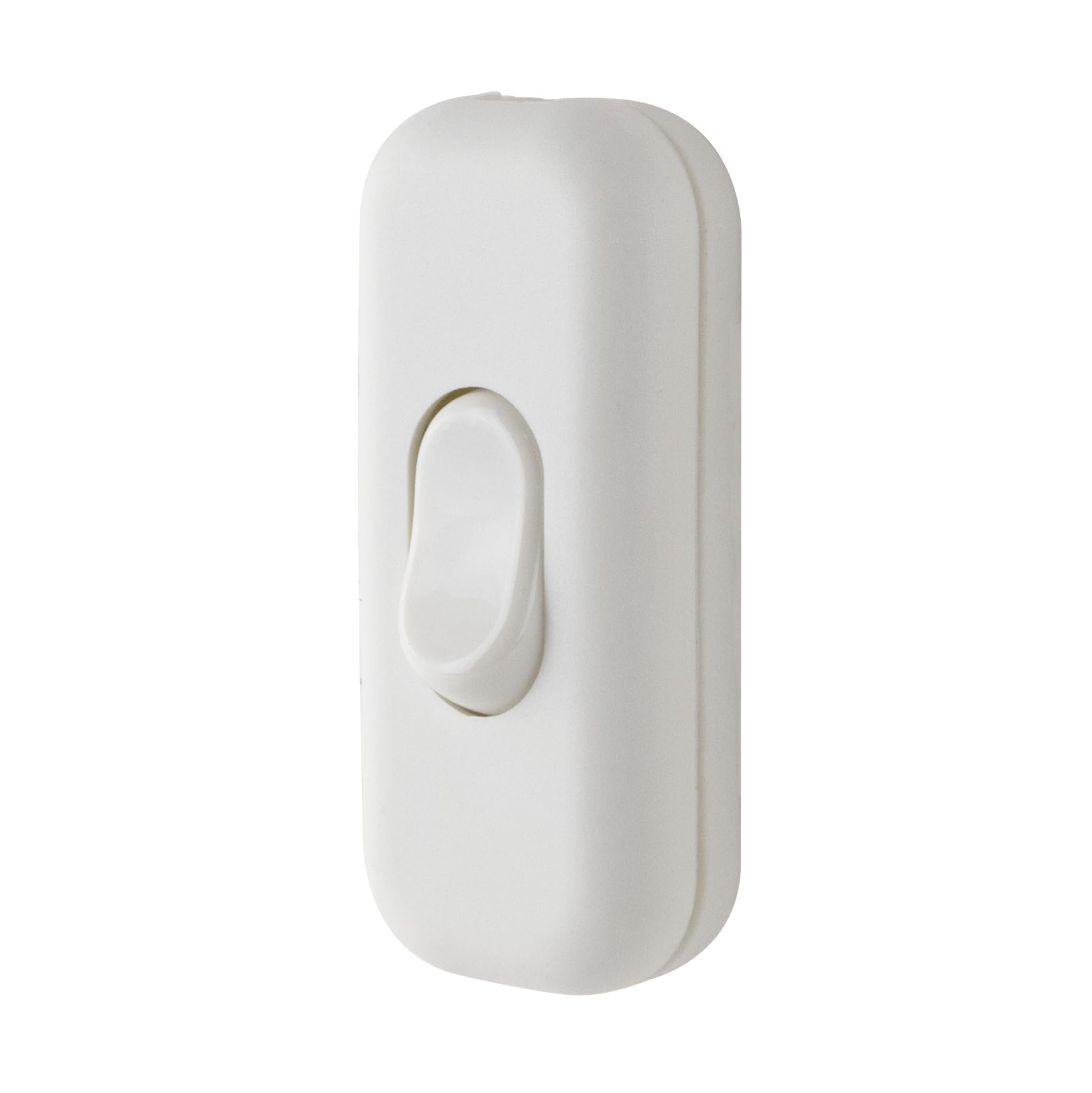 REV Kippschalter Schnurschalter – 2‑poliger Zwischenschalter, 230V, weiss, 6A