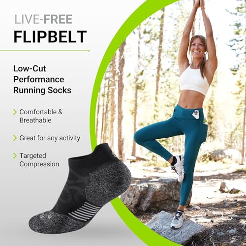 FlipBelt Performance Low-Cut & Quarter-Cut Running Socks – 200-Needle Seamless, Arch Support & Cushioned Toe – USA Company2