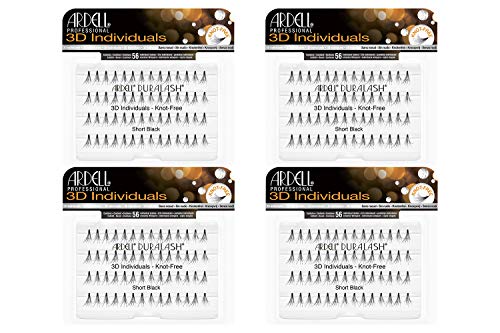 Ardell 3D Individuals Short Black faux cils individuels courts volumisants lot de 4