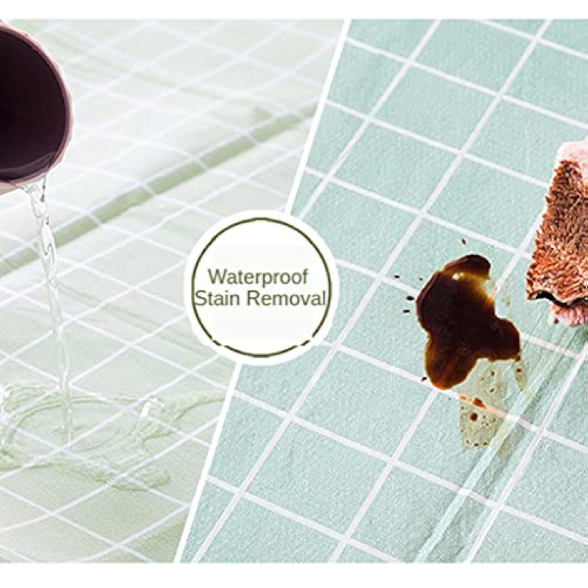 Plaid Rectangle Tablecloth Waterproof Oil-Proof