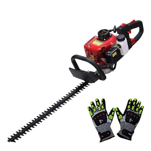 WEIMILOR Taille-haie à Essence 2 Temps 23,66 cm³, Longueur de Coupe 24 Pouces, Protection Automatique de la Lame, Double Filtre à air pour Zones poussiéreuses, réduction des rebonds