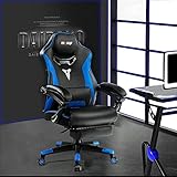 🎮 【STABILER, SICHERER UND HOCHWERTIGER BÜROSTUHL】 - Unser mit viel Liebe zum Detail gefertigter Gaming-Stuhl ist robust und sicher und garantiert Ihnen jahrelange Freude. Der integrierte Metallrahmen, der hochwertige Nylonfuß mit leichtgängigen Rollen und die explosionsgeschützte Gasfeder nach internationalen Standards gewährleisten eine äußerst stabile Struktur mit einer maximalen Gewichtskapazität von 300 Pfund.