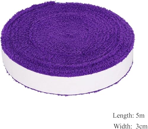 Vista 12 de ITODA Toalla de raqueta de tenis de bádminton, pegamento de mano de algodón antideslizante para sudar, raqueta de bádminton, cinta para el sudor Azul