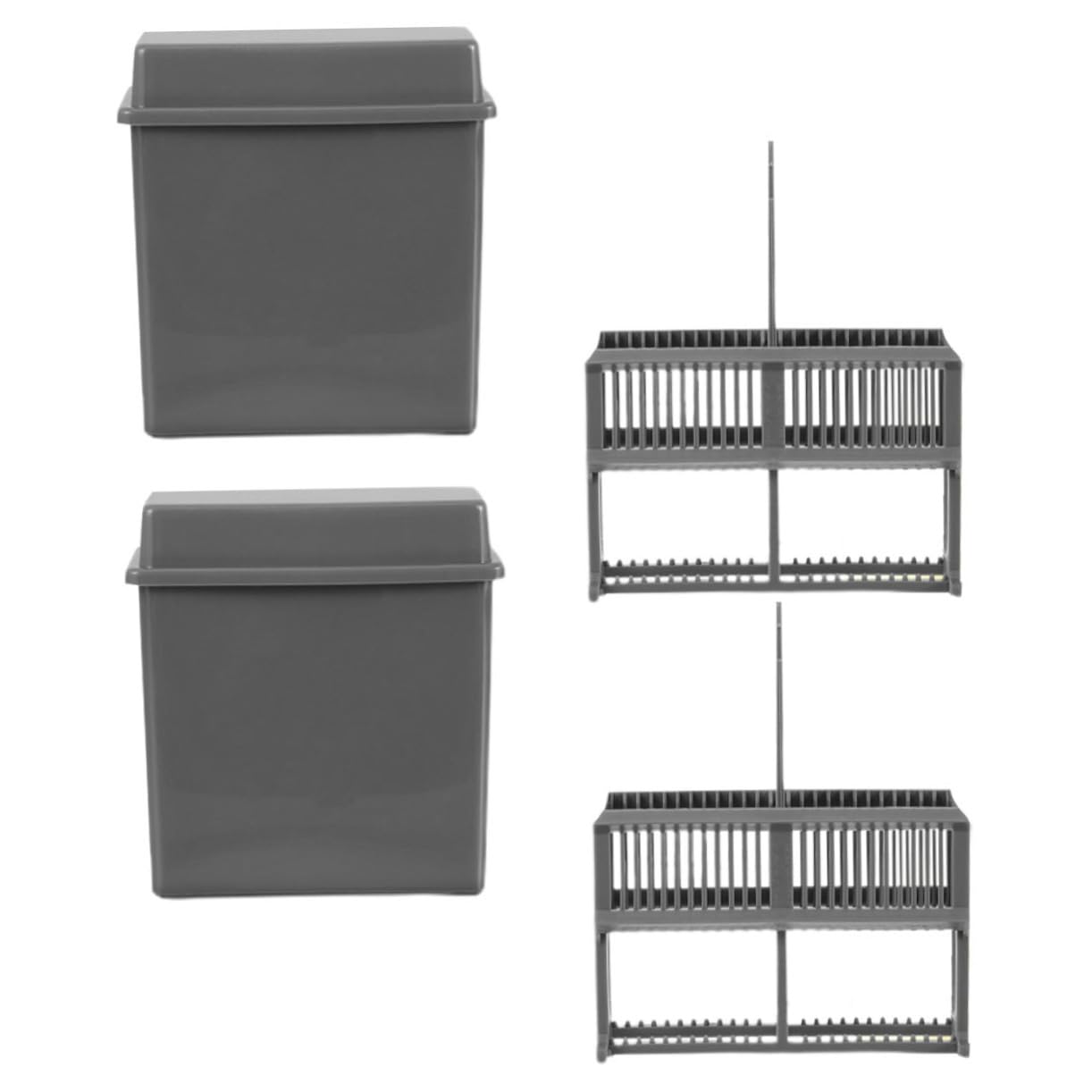 Unomor Microscope Slide Staining Jar Set Plastic Rack 24 Slots Lab Slide Storage