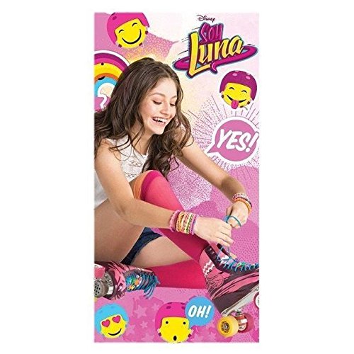 New Import Toalla de Playa con Diseño Soy Luna, Poliéster, 30x5x35 cm