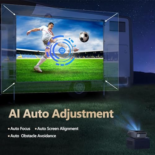 Image of TOPTRO Projector for Home 4K Support, M7 Auto Focus Full HD Projector Native 1080p 10000 Lumen YouTube Netflix Primevideo Hotstar Apps Auto Keystone WiFi BT Miracast 300 inch Home Cinema Projector