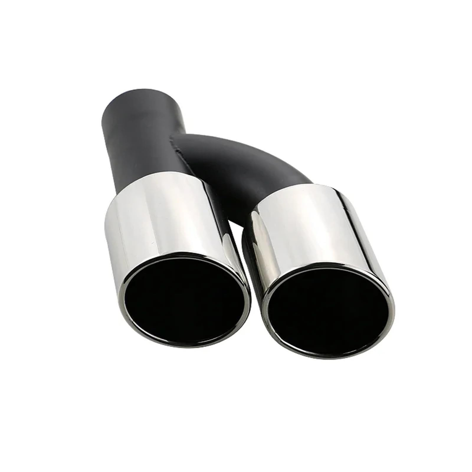 Silenziatore Auto 1 Tubo Di Scarico Per Auto Terminale Di Scarico Doppio In Acciaio Inossidabile Terminale Scarico Per Marmitta Automatica Copertura Tubo Scarico