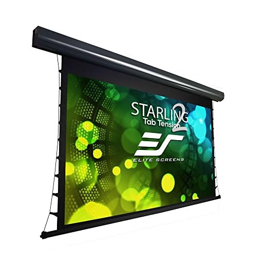 Elite Screens Starling Tab-Tension 2, 150" 16:9, 6" Drop, Tensioned Electric Motorized Projector Screen, STT150UWH2-E6