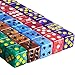 AUSTOR 50 Pieces 6 Sided Dice Set, 5 x 10 Pearl Colors Square Corner Dice with Velvet Pouch for Tenzi, Farkle, Yahtzee, Bunco or Teaching Math