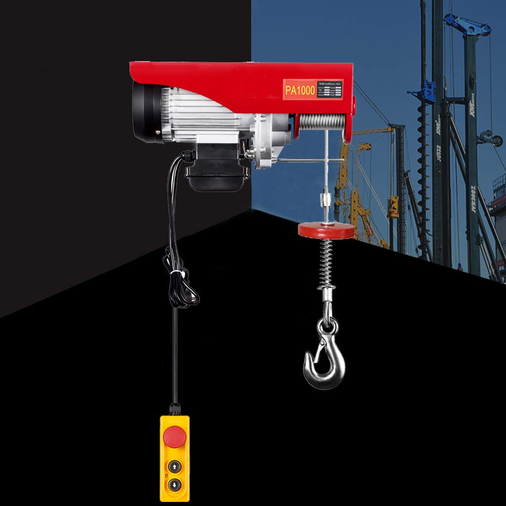 Paranco elettrico a catena | 1000 kg | 1600 W motore | 12 m fune metallica