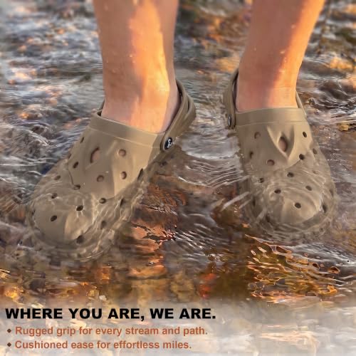 Image of KEMISANT Cushioned Clogs Mules for Men Garden Beach Water Fun-Lightweight | EVA Cushioned Footbed| Arch Support | Slip-resistant | Unisex