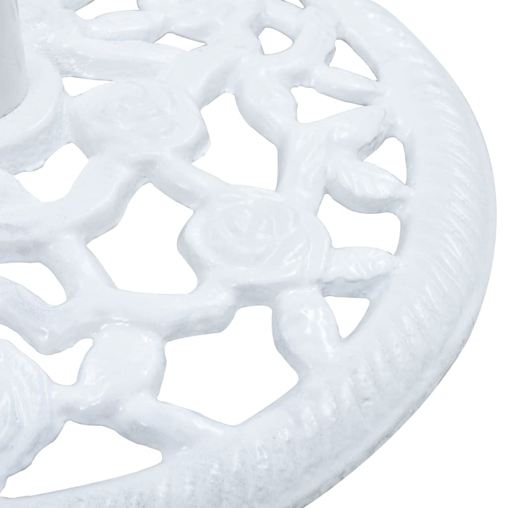 vidaXL Socle de Parasol Blanc 12 kg 48 cm Fonte