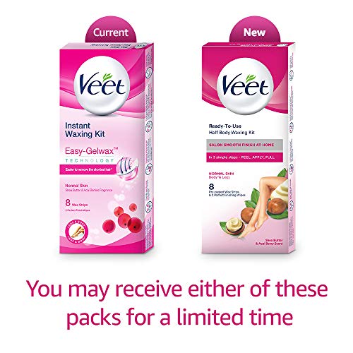 Image of Veet Full Body Waxing Kit for Normal Skin - 8 Strips - Old Formulation
