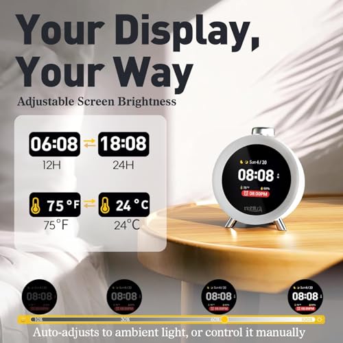 Réveil programmable écran couleur avec 4 alarmes indépendantes - 8