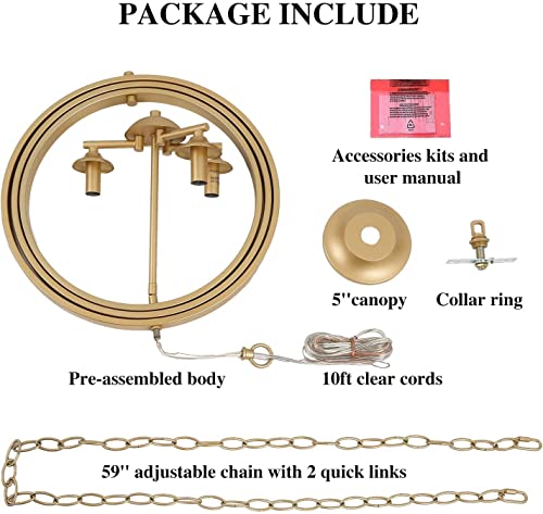 Ksana Gold Orb Chandelier Modern Globe 3 Light Fixture For Dining & Living Room, Bedroom, Foyer And Kitchen #TOP4