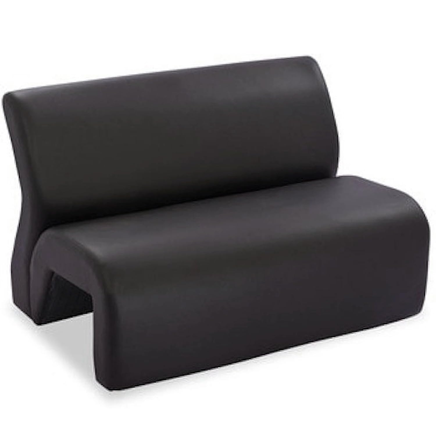 SleepArt Leatherette 2 Seater Sofa for Living Room | Modern Compact Couch with High Backrest & Fixed Cushions | DIY Assembly, Ideal for Small Apartments & Office Reception (Black)-image-17