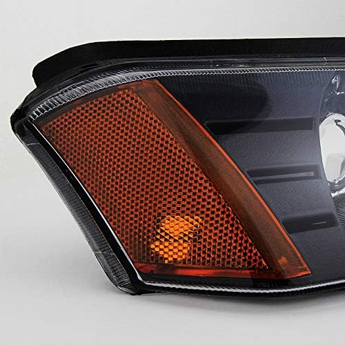 AKKON - For Chevy Avalanche Body Cladding Model Black Bezel Bumper Turn Signal Light Lamps Replacement Pair